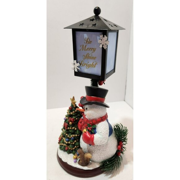 Bradford Exchange Be Merry Shine Bright Snowman Lantern11" Dona Gelsinger - Picture 2 of 16